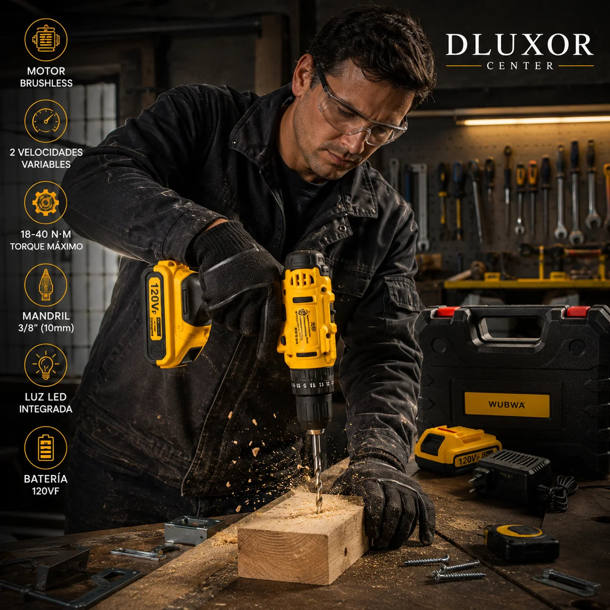 TALADRO INALÁMBRICO 120V – Potencia y Precisión