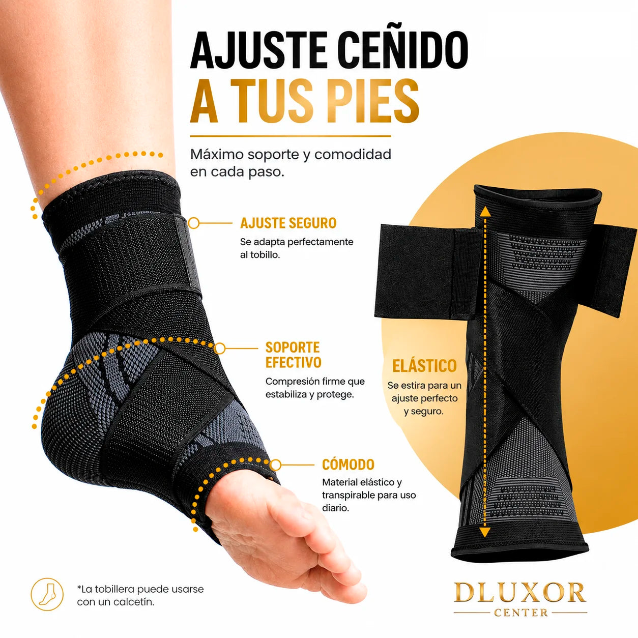 TOBILLERA COMPRESIÓN con bandas elásticas