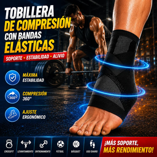 TOBILLERA COMPRESIÓN con bandas elásticas