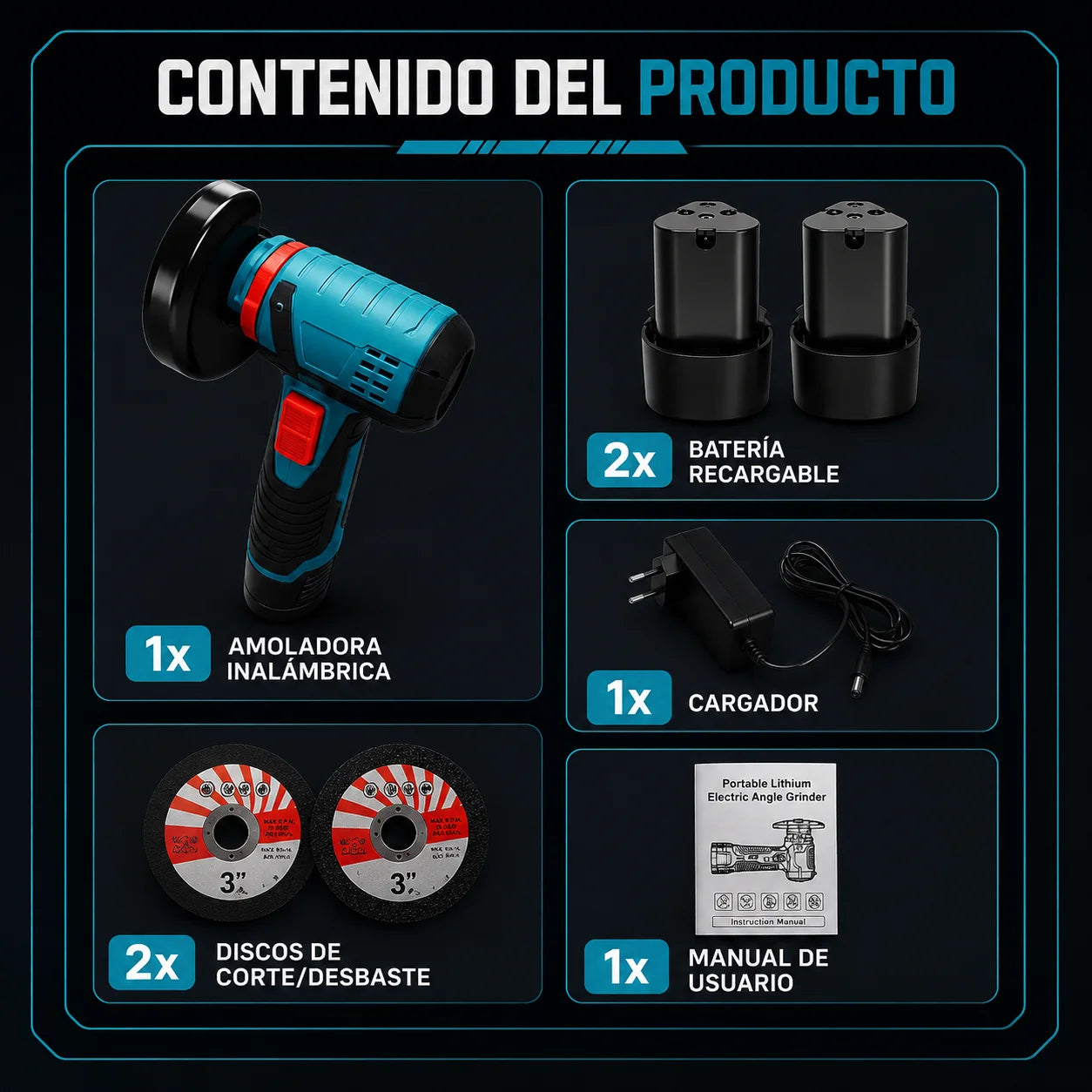 AMOLADORA INALÁMBRICA FFF - 18 v