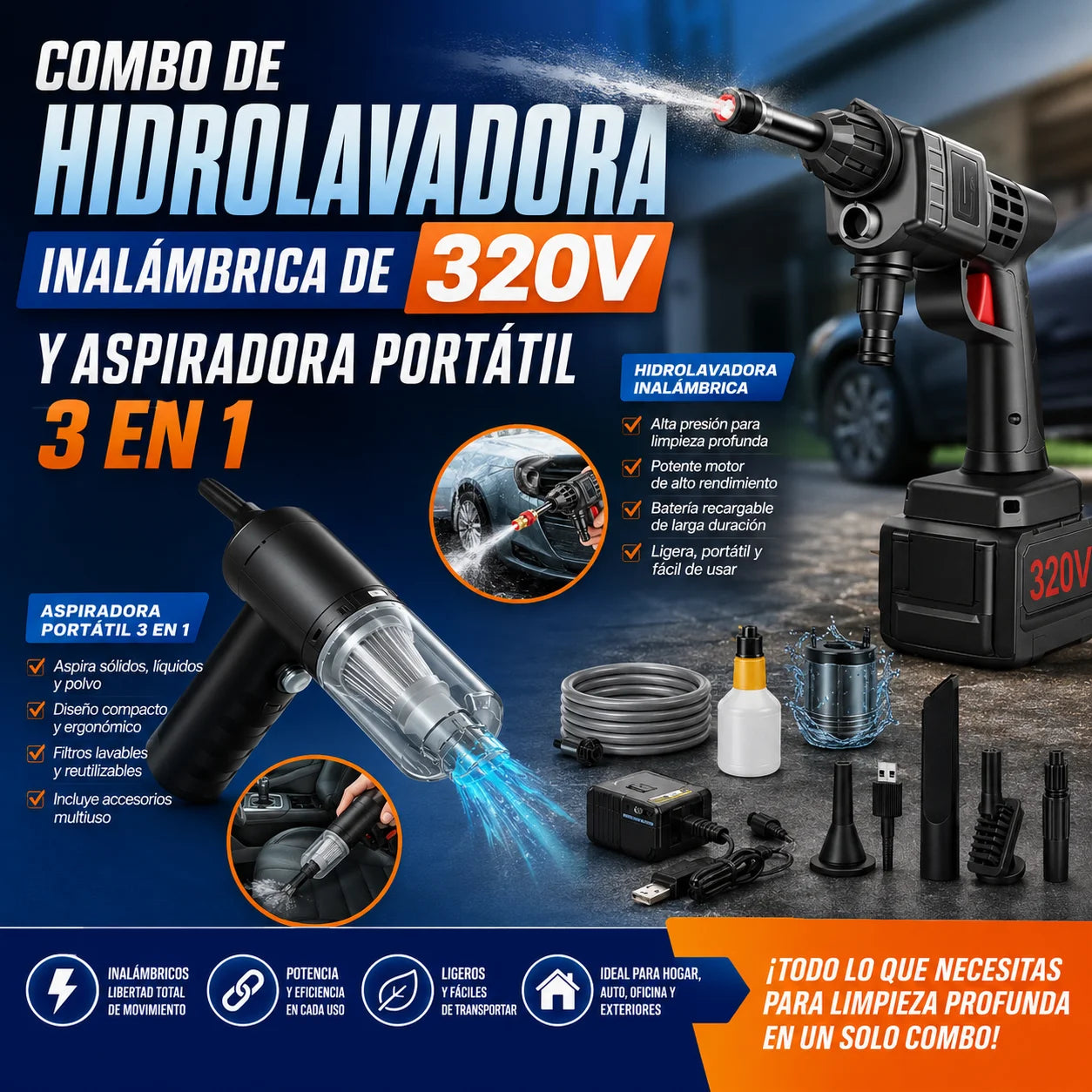 HIDRO + ASPIRADORA - combo limpieza